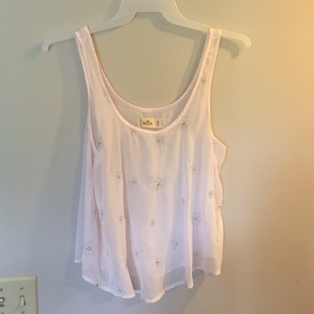 Delicate sheer tank top